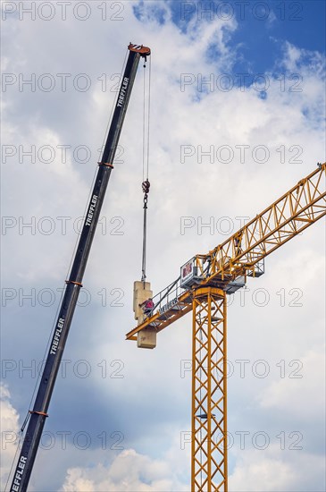 A crane being erected