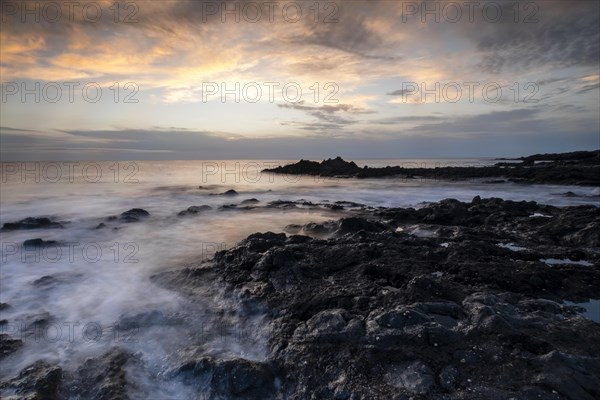 Sunrise on the coast near Corralejo