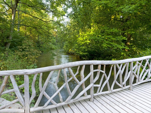 Wooden bridge over the Ilm