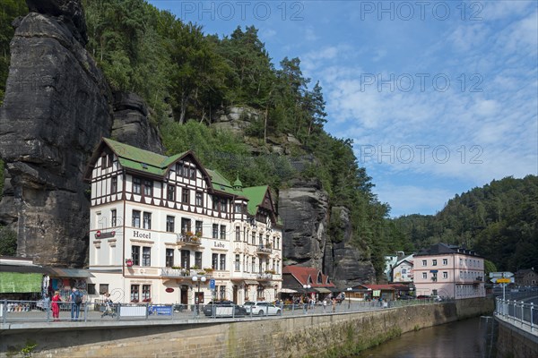 Hotel Labe and houses in Hrensko