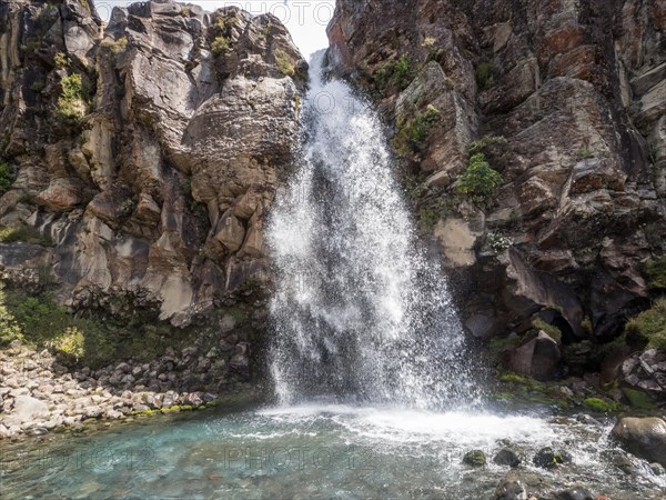 Water cascading down the rocks