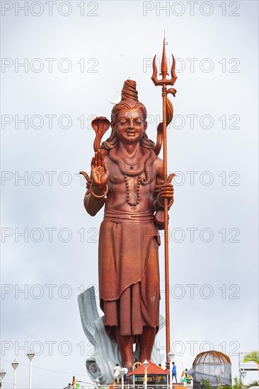 Statue of God Statue of God Shiva at the sacred lake of Ganga Talao in the south of the island of Mauritius