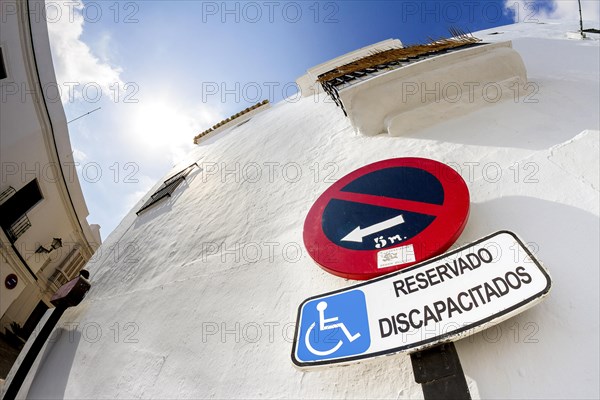 Disabled parking in the small town of Verehr