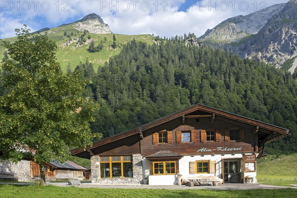 Cheese dairy in the alpine village of Eng