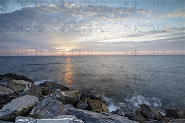 Sunrise at the harbour pier in Porto Maurizio