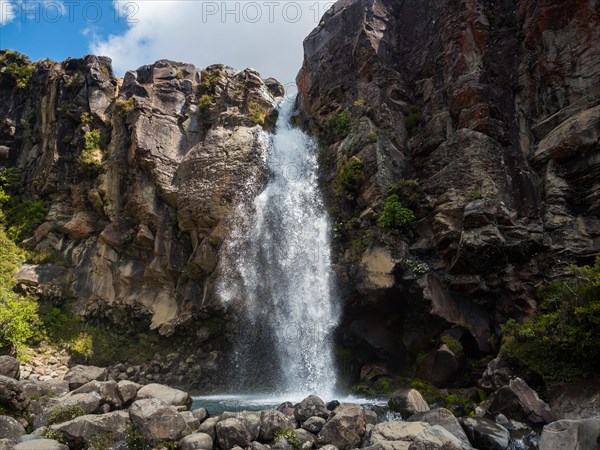 Water cascading down the rocks