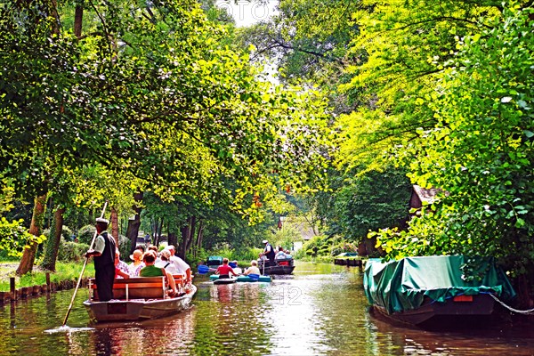 Tourists in a typical barge