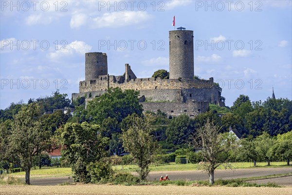 Ruins of the medieval Stauferburg Muenzenberg