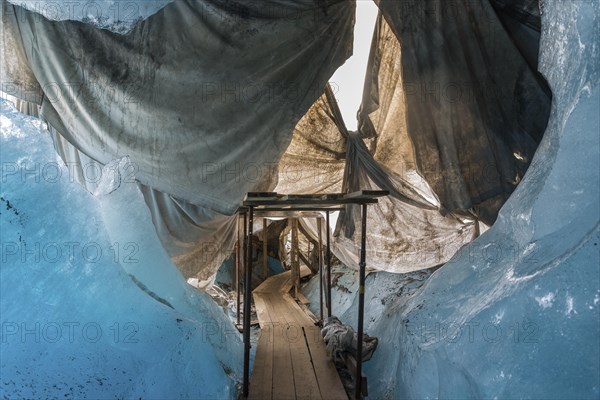 Ice grotto of the Rhone glacier