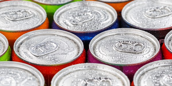 Beverages Lemonade Cola Soft drinks in cans Beverage cans