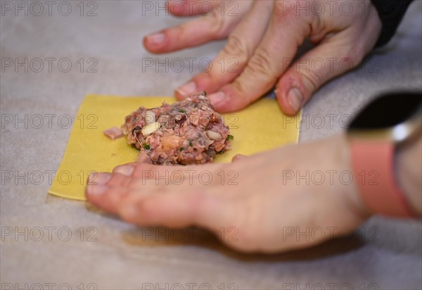 Production of Swabian Maultaschen