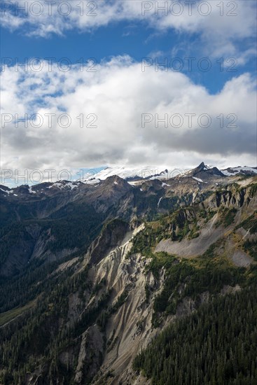 View of Mt. Baker with snow and glacier