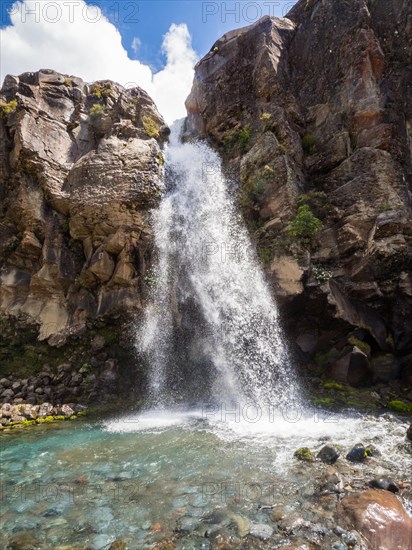 Water cascading down the rocks