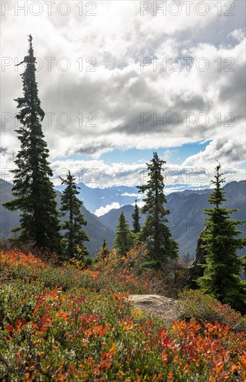 View of cloudy mountain landscape