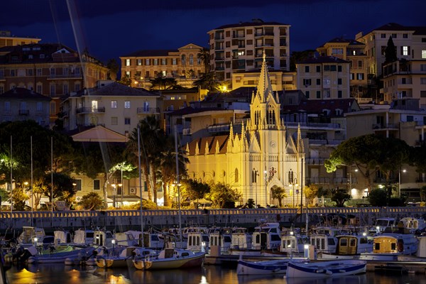 Church at the harbour pier in Porto Maurizio