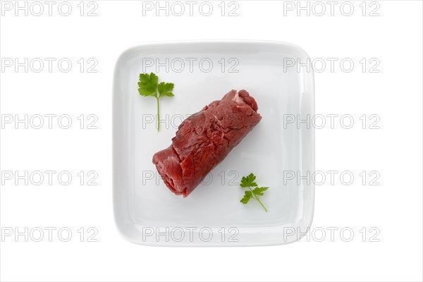 Beef roulade on a plate