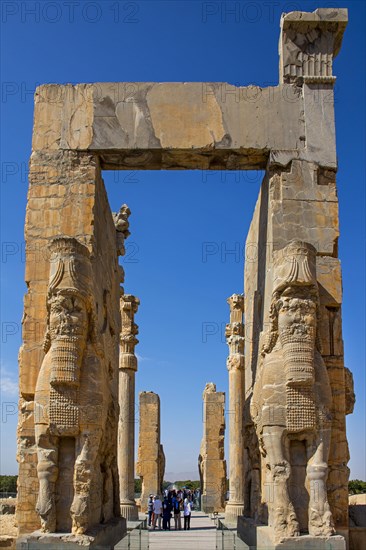 Gate of all countries with winged mixed creatures