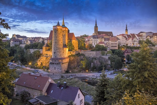 City panorama with tower Alte Wasserkunst