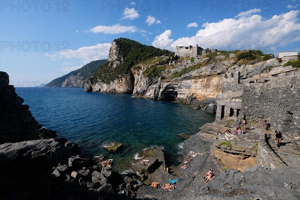 Castle ruins Castello Doria in Porto Venere