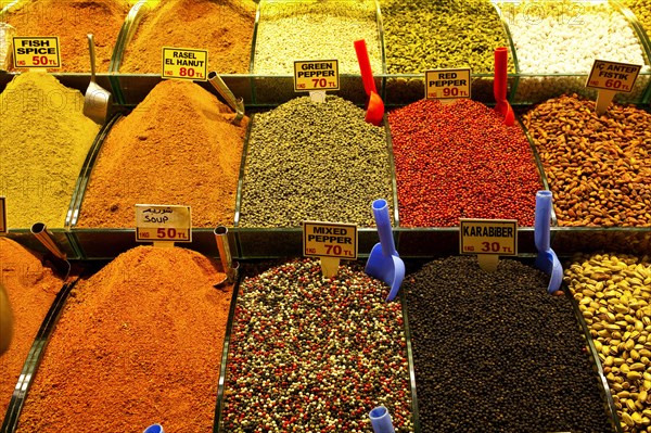 Egyptian bazaar with spices