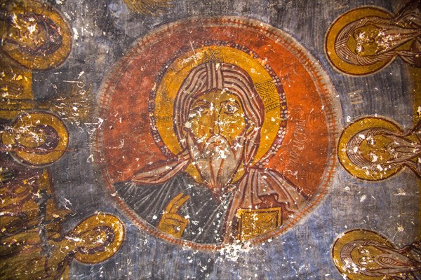 Frescoes in cave church