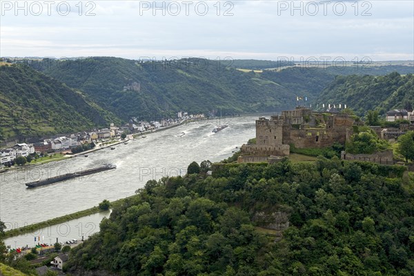 Rheinfels Castle and St. Goarshausen with Katz Castle