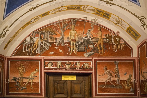 Mural in the Aisten Hall of the Faculty of Philology