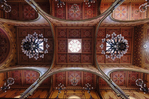 Artfully decorated ceiling