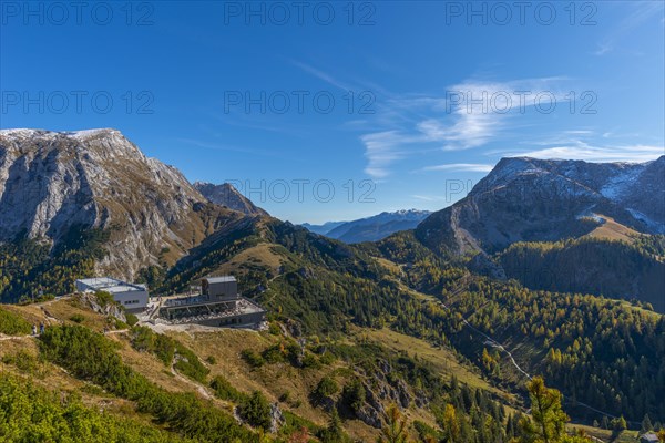 Jenner mountain station with panorama restaurant Jenneralm