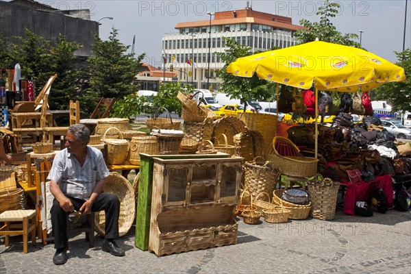 Bazaar street with everyday objects