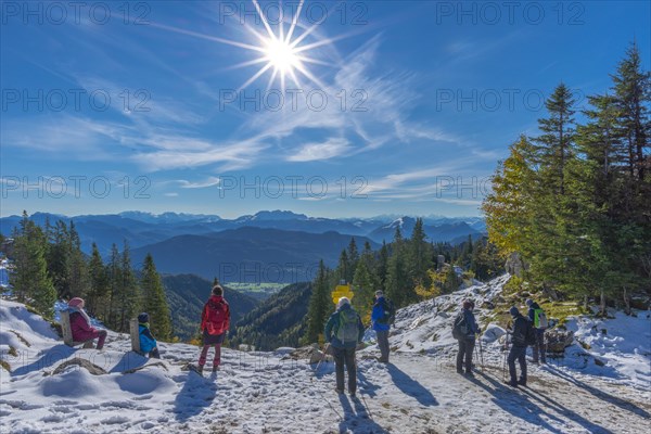 Alpine panorama from the Kampenwand Panorama Trail