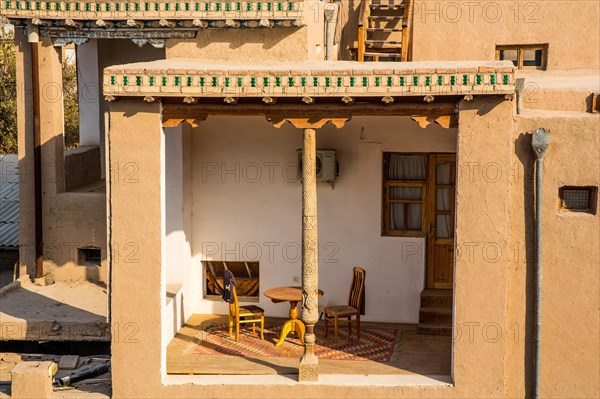 Old town houses made of clay