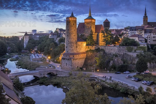 City panorama with tower Alte Wasserkunst