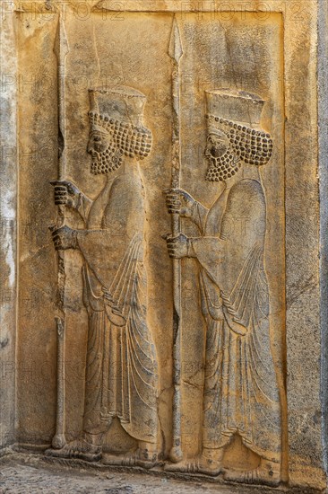 Tomb guards at the rock tomb of Artaxerxes II