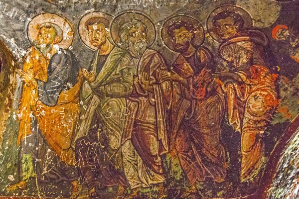 Frescoes in cave church