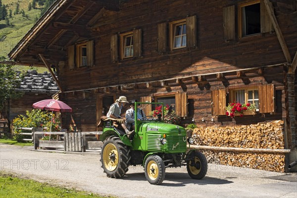 Vintage tractor at the Kirtag in Almdorf Eng