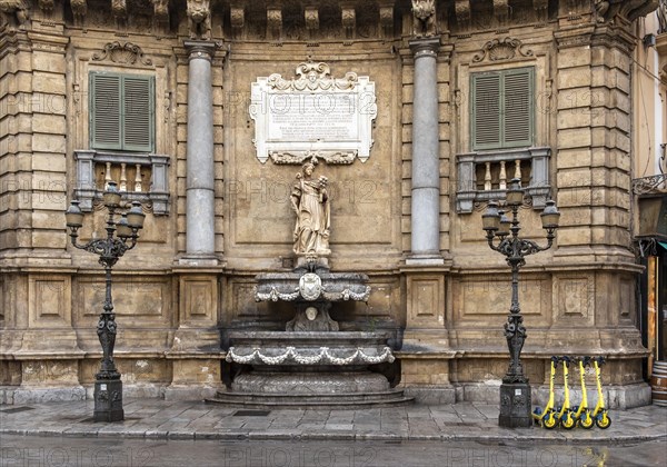 Fountain representing summer season at Quattro Canti