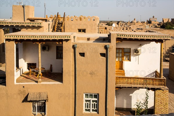 Old town houses made of clay