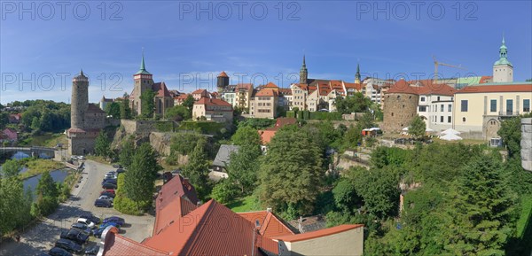 City panorama with tower Alte Wasserkunst and right Roehrscheidtbastei