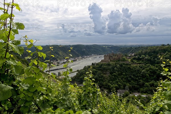 Rheinfels Castle and St. Goarshausen with Katz Castle