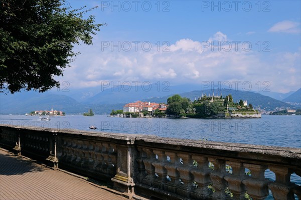 The islands Isola Bella and Isola Superiore Dei Pescatori in Lake Maggiore