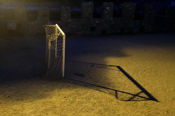 Small football goal with shade in Porto Venere