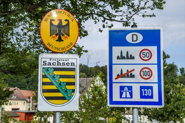 Sign Free State of Saxony