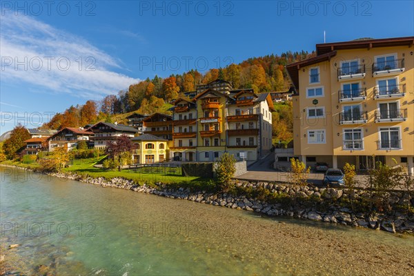 Pensions and hotels on the Berchtesgadener Ache