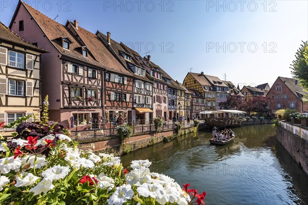 Boat trip on the Lauch in front of half-timbered houses in Little Venice