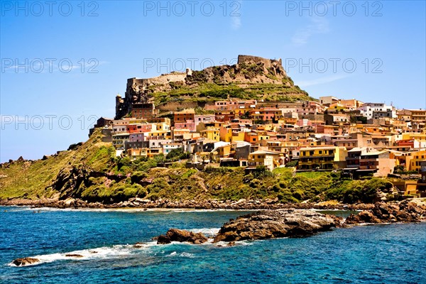 View of the town and castle from the sea