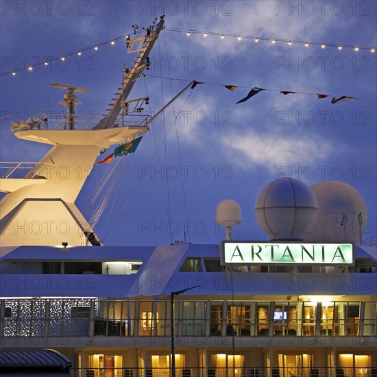 Cruise ship Artania at Hamburg Cruise Center Altona