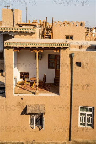 Old town houses made of clay