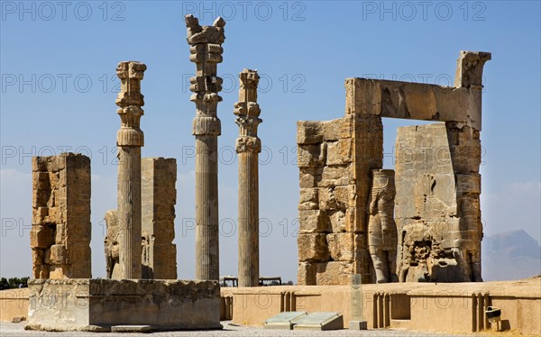 Gate of all countries with winged mixed creatures