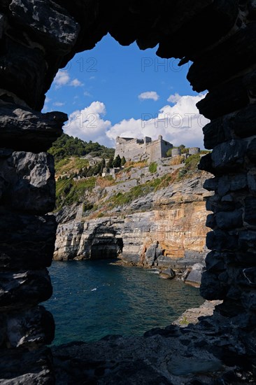 Castle ruins Castello Doria in Porto Venere